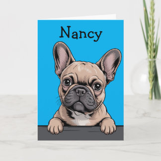 Aangepaste Franse Bulldog Cute Franse Hond Kaart