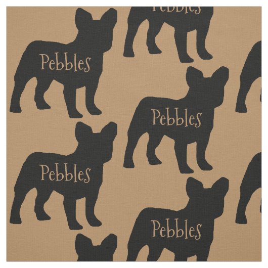 Aangepaste Franse Bulldog Dog Fabric Stof (Swatch)