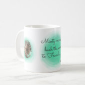 Aangepaste Franse Bulldog Mok in Mintgroene Waterv (Voorkant links)