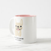 Aangepaste Franse Bulldog Mok Naam & Zin & kleur (Voorkant links)