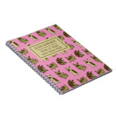 Aangepaste Franse Bulldog Pattern-naam Notitieboek (Rechterzijde)