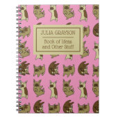 Aangepaste Franse Bulldog Pattern-naam Notitieboek (Voorkant)