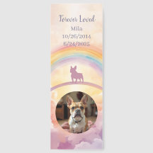 Aangepaste Franse Bulldog Regenboog Herdenkingsbla