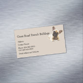 Aangepaste Franse bulledogs Dog Pet Animal Logo Magnetisch Visitekaartje (Voorbeeld)