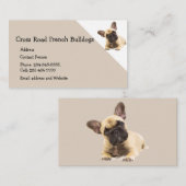 Aangepaste Franse bulledogs Dog Pet Animal Logo Visitekaartje (Voorkant / Achterkant)