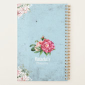 Aangepaste Franse Ephemera kunstwerk Vogels bloeme Planner (Achterkant)