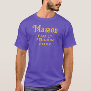 Aangepaste Franse familienaam Naam Reünie T-shirt