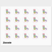Aangepaste Franse macaron stickers. Ronde Sticker (Vel)
