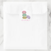 Aangepaste Franse macaron stickers. Ronde Sticker (Tas)