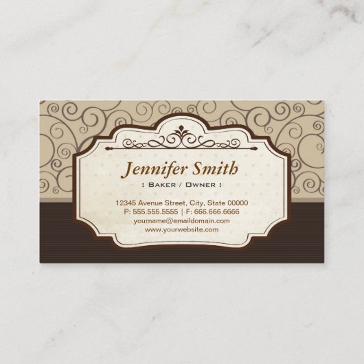 Aangepaste Franse Parisian Macarons Chocolade Stor Visitekaartje (Achterkant)