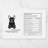 Aangepaste Franse Puppy Treat Box - Gepersonalisee Voedselcontainer Etiket (Enkel label)