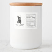 Aangepaste Franse Puppy Treat Box - Gepersonalisee Voedselcontainer Etiket (Voorkant)