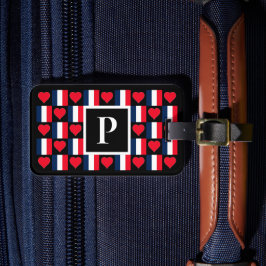 Aangepaste Franse vlag Aangepaste brief Frankrijk Bagagelabel