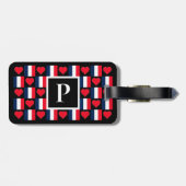 Aangepaste Franse vlag Aangepaste brief Frankrijk Bagagelabel (Achterkant horizontaal)