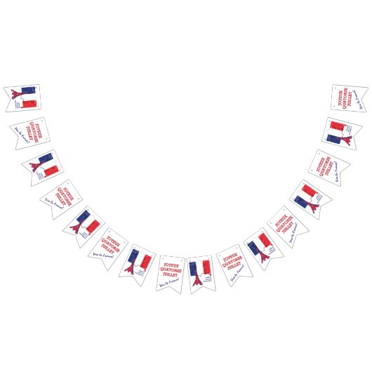 Aangepaste Franse vlag BASTILLE DAG waarin vlaggen Vlaggetjes (Alle)