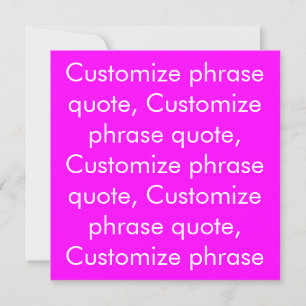 Aangepaste frase citaten, moderne magenta witte ka