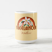Aangepaste Freelancer Life Mok met naam (Center)