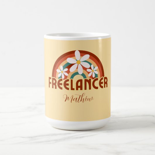 Aangepaste Freelancer Life Mok met naam (Center)