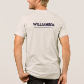 Aangepaste freestyle skiën locatie Datum Naam Tri-Blend Shirt (Achterkant)
