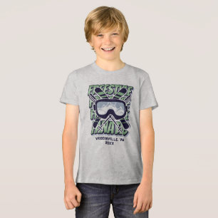 Aangepaste freestyle skiën locatie Datum Naam Tri-Blend Shirt