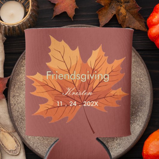 Aangepaste Friendsgiving | Persoonlijke rustieke h Blikjeskoeler