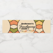 Aangepaste Friendsgiving-waterfleslabels Waterfles Etiket (Enkel label)