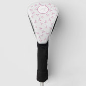 Aangepaste Frilly Coquette Roze waterverf Bow Golfheadcover (Voorkant)