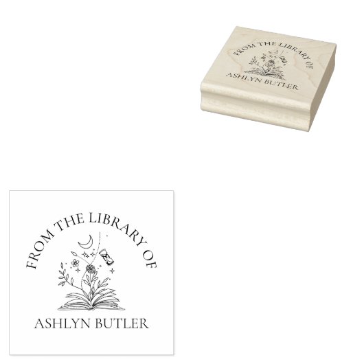 Aangepaste 'From the Library Of'-stempel Rubberstempel (Gestempeld)