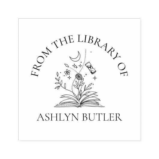 Aangepaste 'From the Library Of'-stempel Rubberstempel (Afrduk)