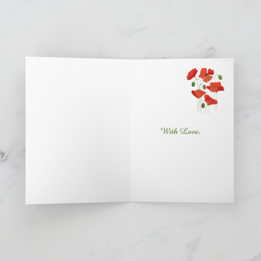 Aangepaste Front Augustus Verjaardag Kaart, Poppie Kaart (Binnen)