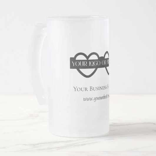 Aangepaste Frosted Logo Beer Mok (Voorkant links)