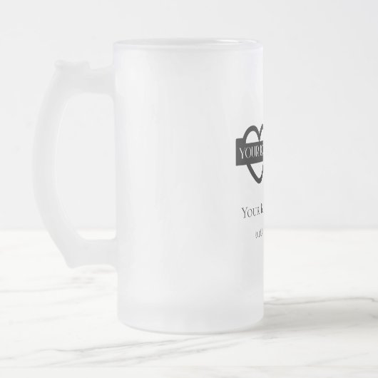 Aangepaste Frosted Logo Beer Mok (Links)