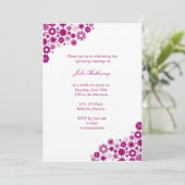 Aangepaste Fuchsia Florals Bridal Showuitnodiging Kaart (Staand voorkant)