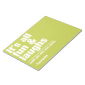 Aangepaste FUN- en LAUGHS-kleurenlaptop Notitieblok (Schuin)