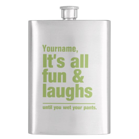 Aangepaste FUN- en LAUGHS-kolf Flacon (Voorkant)