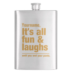 Aangepaste FUN- en LAUGHS-kolf Heupfles