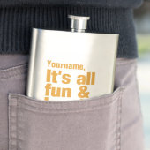Aangepaste FUN- en LAUGHS-kolf Heupfles (Voorbeeld)