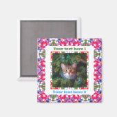 Aangepaste Fun Jolly Red Feestelijke Kerstfoto Gif Magneet (Voorkant / Achterkant)