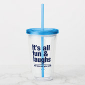 aangepaste FUN & LAUGHS-naam Acryl Drinkbeker (Voorkant)