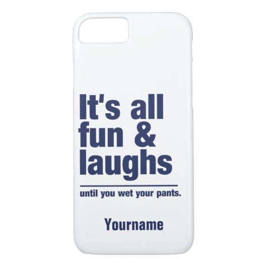 Aangepaste FUN & LAUGHS-naam en kleurtelefoongeval Case-Mate iPhone Case (Achterkant)