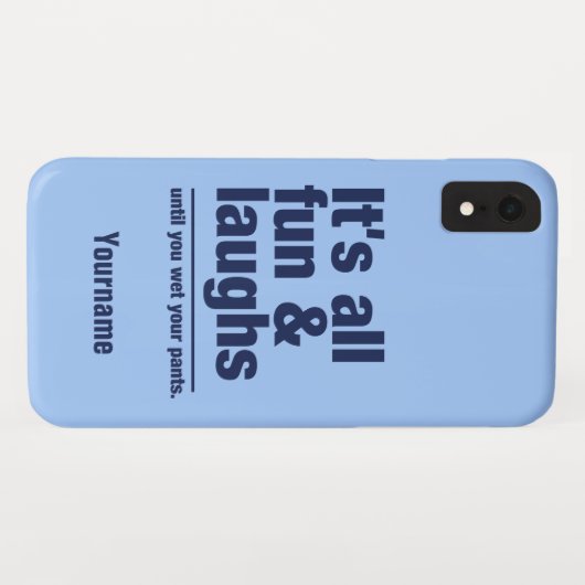 Aangepaste FUN & LAUGHS-naam en kleurtelefoongeval Case-Mate iPhone Case (Achterkant (horizontaal))