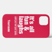 Aangepaste FUN & LAUGHS-naam en kleurtelefoongeval Case-Mate iPhone Case (Achterkant (horizontaal))