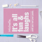 Aangepaste FUN & LAUGHS-naam en kleurweefselpapier Tissuepapier (Craft)