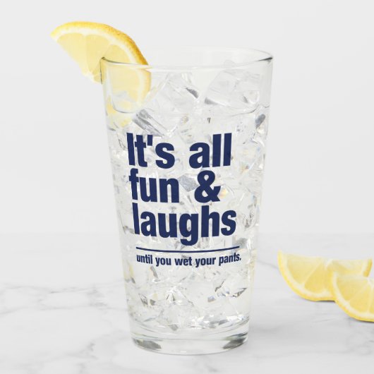 aangepaste FUN & LAUGHS-naam Glas (Voorkant ijs)