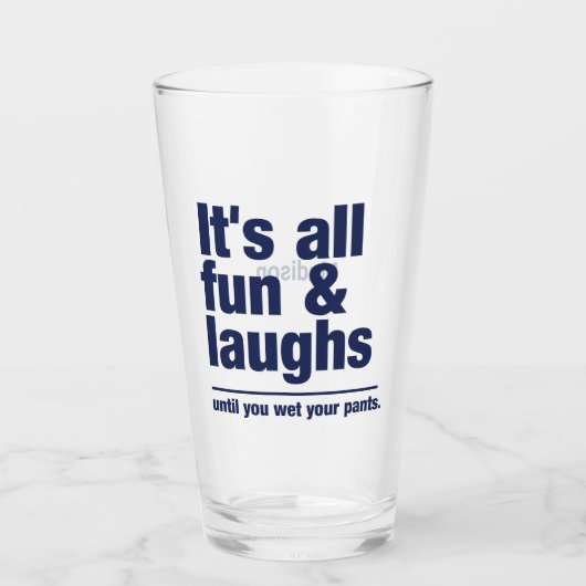 aangepaste FUN & LAUGHS-naam Glas (Voorkant)