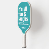 Aangepaste FUN & LAUGHS-naam & kleur Pickleball Pa Paddle (Links)