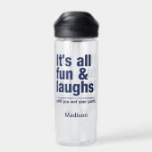 aangepaste FUN & LAUGHS-naam Waterfles (Achterkant)