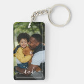 Aangepaste Fun Modern Unieke Eenvoudige Papa Tekst Sleutelhanger (achterkant)