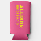 Aangepaste Fun Moderne Bachelorette Zomer Strand T Seltzer Blikjeskoeler (Achterkant)