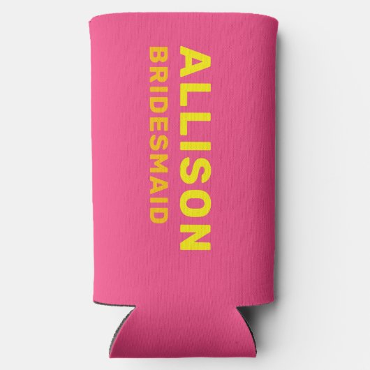 Aangepaste Fun Moderne Bachelorette Zomer Strand T Seltzer Blikjeskoeler (Achterkant)